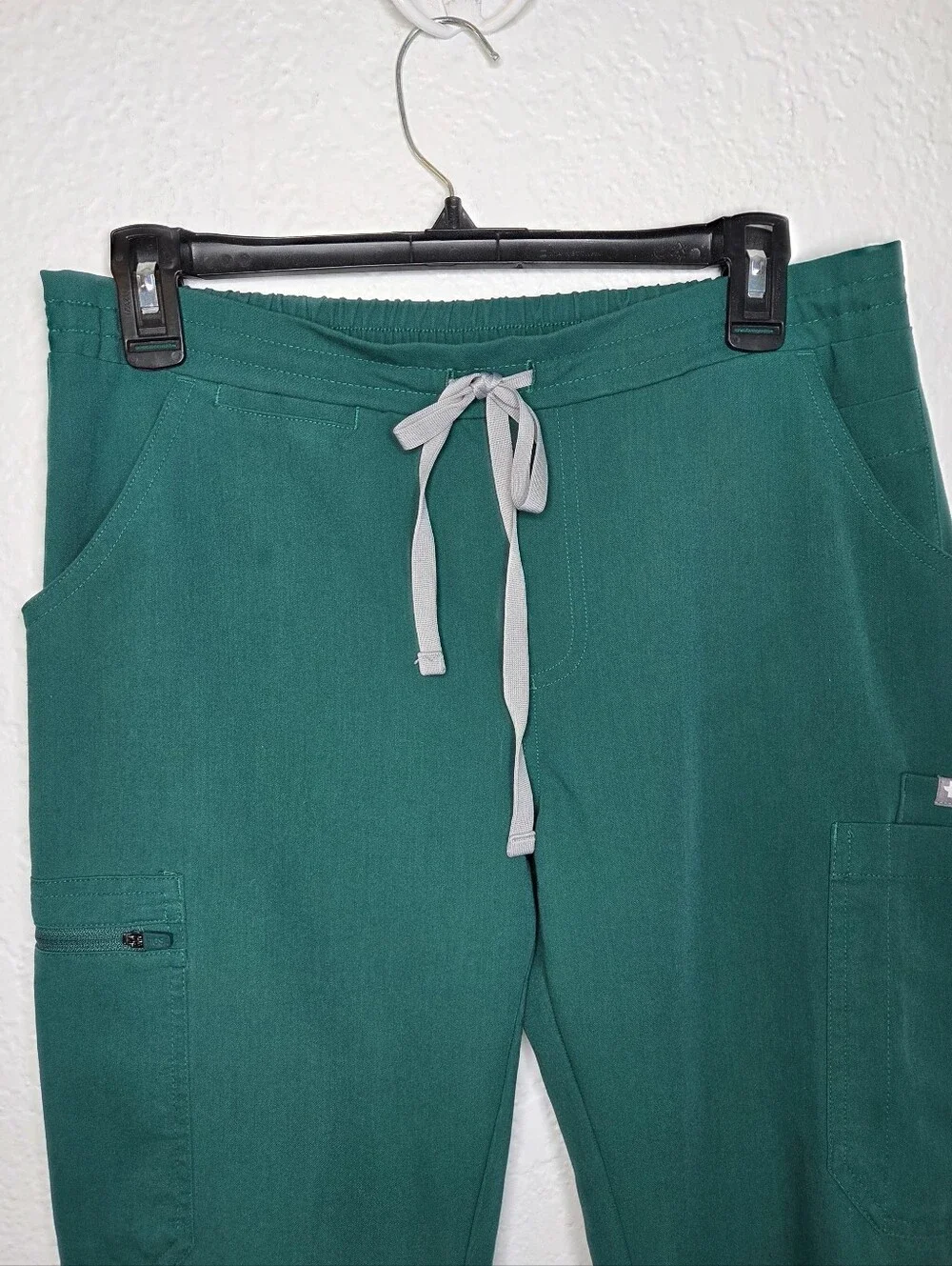 Figs Technical Collection Teal Green Drawstring Cargo Pants Size Small TW2000R